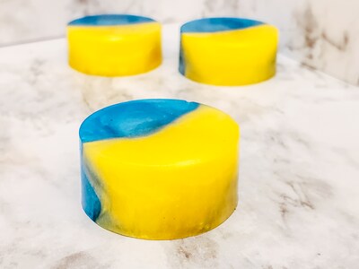 Handmade Blue and Yellow Ukrainian Flag Mini Soap - Custom Scent Options - image4